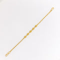 Decorative Oval 22k Gold Bead Bracelet