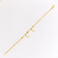 Delicate Fancy Leaf Charm 22k Gold Bracelet