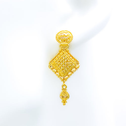 Petite Beaded 22k Gold Earrings