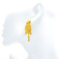 Unique Flower Motif 22k Gold Earrings