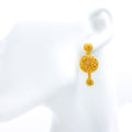 Distinct Decorative Dome 22k Gold Earrings