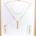 Vibrant Heart Adorned 22k Gold Necklace Set