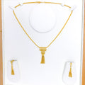 Posh Chandelier Tassel 22k Gold Necklace Set