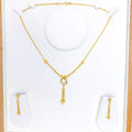 Exclusive Twin Halo 22k Gold Necklace Set