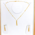 Classy Orb Drop 22k Gold Necklace Set