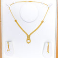 Refined Heart Loop 22k Gold Necklace Set