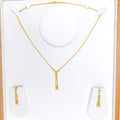 Lightweight Sleek 22k Gold Necklace Set