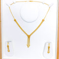 Unique Infinity Loop 22k Gold Necklace Set