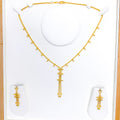 Trendy Spiked Orb 22k Gold Necklace Set