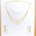 Ritzy Three-Chain 22k Gold Necklace Set