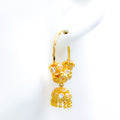 Dressy Upscale CZ Adorned 22k Gold Jhumki