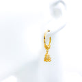 Dainty High Finish Hanging 22k Gold Earrings