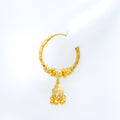 Dainty High Finish Hanging 22k Gold Earrings