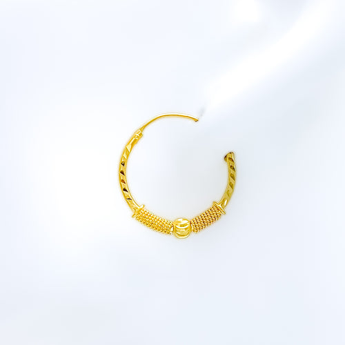 Light Wirework Hoop 22k Gold Earrings