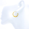 Light Wirework Hoop 22k Gold Earrings