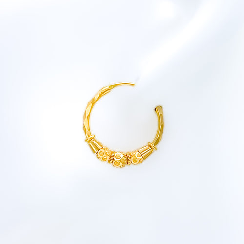 Small Versatile Hoop 22k Gold Earrings