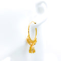 Extravagant Beaded Tassel 22k Gold Jhumki