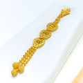 Fancy Tassel 22k Gold Necklace Set