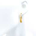 Glittery Hoop 22k Gold Earrings