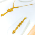 Fancy Tassel 22k Gold Necklace Set