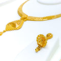 22k-gold-Unique Beaded Drop Necklace Set