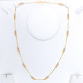 Chic Three-Tone Fancy 22k Gold Chain