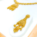 22k-gold-Posh Lavish Chandelier Necklace Set