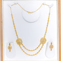 Grand Brooch Adorned 22k Gold Necklace Set