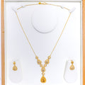 Refined Pear 22k Gold Drop Set