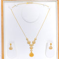 Beautiful Leaf 22k Gold Necklace Set