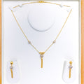 Dainty Multi-Orb Tassel 22k Gold Necklace Set