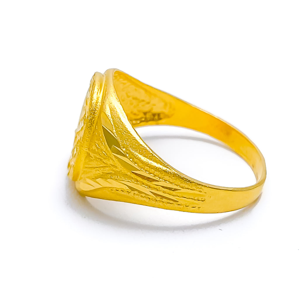 Textured Diamond Shaped Men's Ring – Andaaz Jewelers
