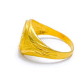 22k-gold-Textured Diamond Shaped Men's Ring 