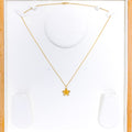 IN-STORE PROMO - 22k Fancy Floral Gold Pendant With Chain 5