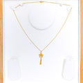 IN-STORE PROMO - 22k Fancy Floral Gold Pendant With Chain 1