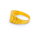 22k-gold-Reflective Step Cut Men's Ring 