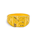 22k-gold-Magnificent Textured Men's Ring 