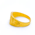 22k-gold-Magnificent Textured Men's Ring 