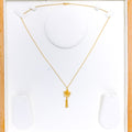 IN-STORE PROMO - 22k Fancy Floral Gold Pendant With Chain 2