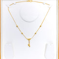 Fancy Dual Tassel 22k Gold Necklace