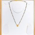 Posh Black Bead Thali 22k Gold Necklace