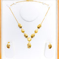 Contemporary High Finish 22k Gold Necklace Set