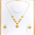 Versatile Round Mesh 22k Gold Necklace Set