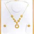 Extravagant Jazzy Wreath 22k Gold Necklace Set