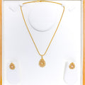 Iconic Pear Drop 22k Gold Pendant Set