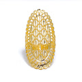 Elongated Decorative Laced Ring