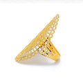 Elongated Decorative Laced Ring