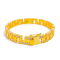 21k-gold-Impressive Sequenced Bangle Bracelet 