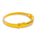 21k-gold-Sleek Contemporary Bangle Bracelet 