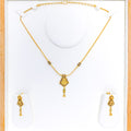 Opulent Colorful Dangling 22k Gold Necklace Set